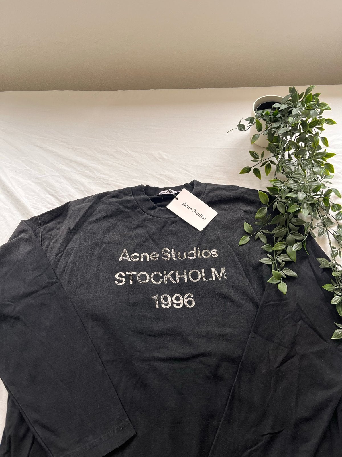 Acne Studios Stockholm 1996 T-shirt Zwart Maat M, Ophalen of Verzenden, Zo goed als nieuw, Maat 48/50 (M), Zwart