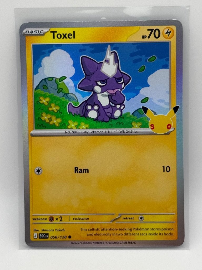 Toxel #58 Pokemon 30th Celebration, Verzenden