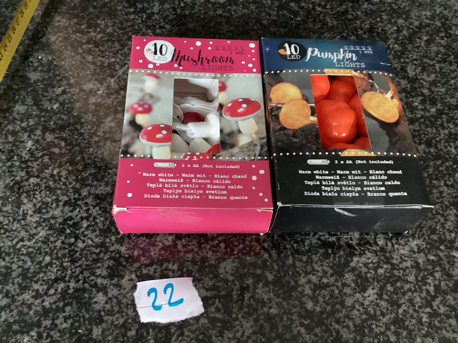 LED Paddenstoel & Pompoen Lichtslingers - Warm Wit, Ophalen of Verzenden, Nieuw, Meerkleurig, Kunststof