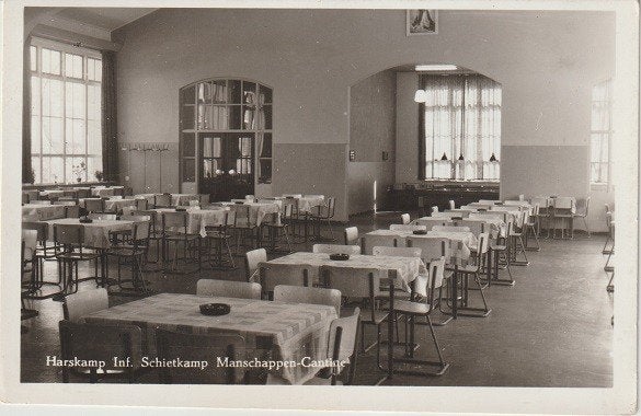 Harskamp inf. schietkamp manschappen-kantine, Verzenden, 1940 tot 1960, Gelopen, Overige thema's