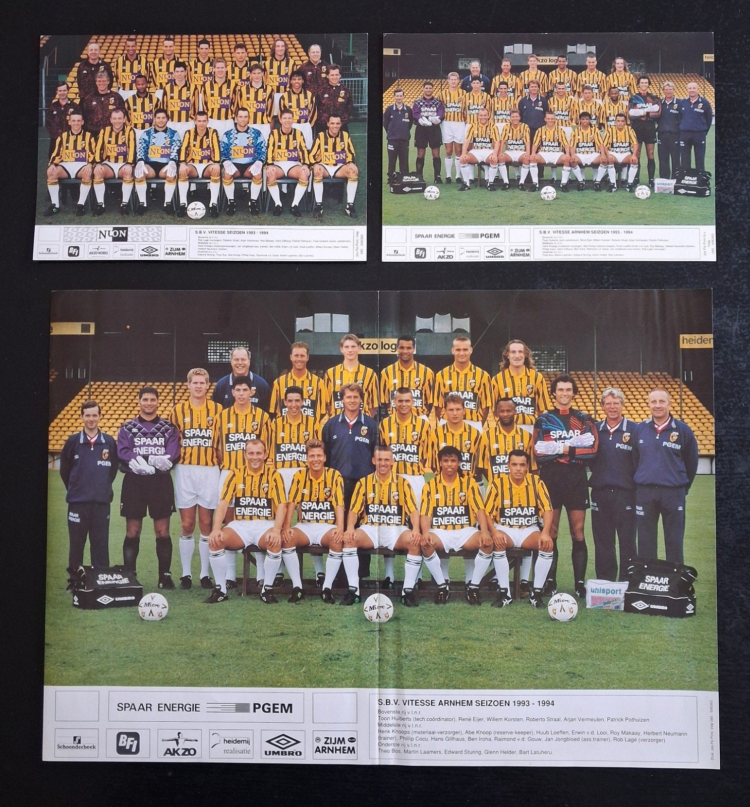 Elftal Vitesse spelerskaarten en poster., Verzamelen, Ophalen of Verzenden, Zo goed als nieuw, Vitesse, Poster, Plaatje of Sticker