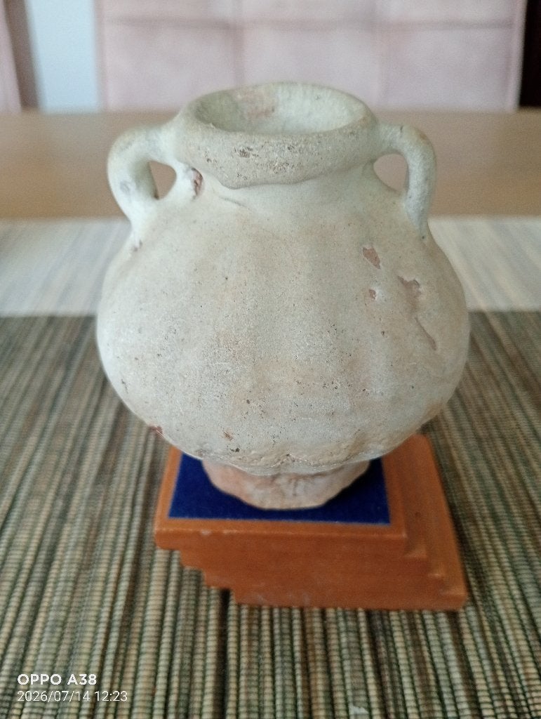 Keramische jarlet (medicijnpotje) uit Sawankhalok , Thailand, Antiek en Kunst, Ophalen of Verzenden