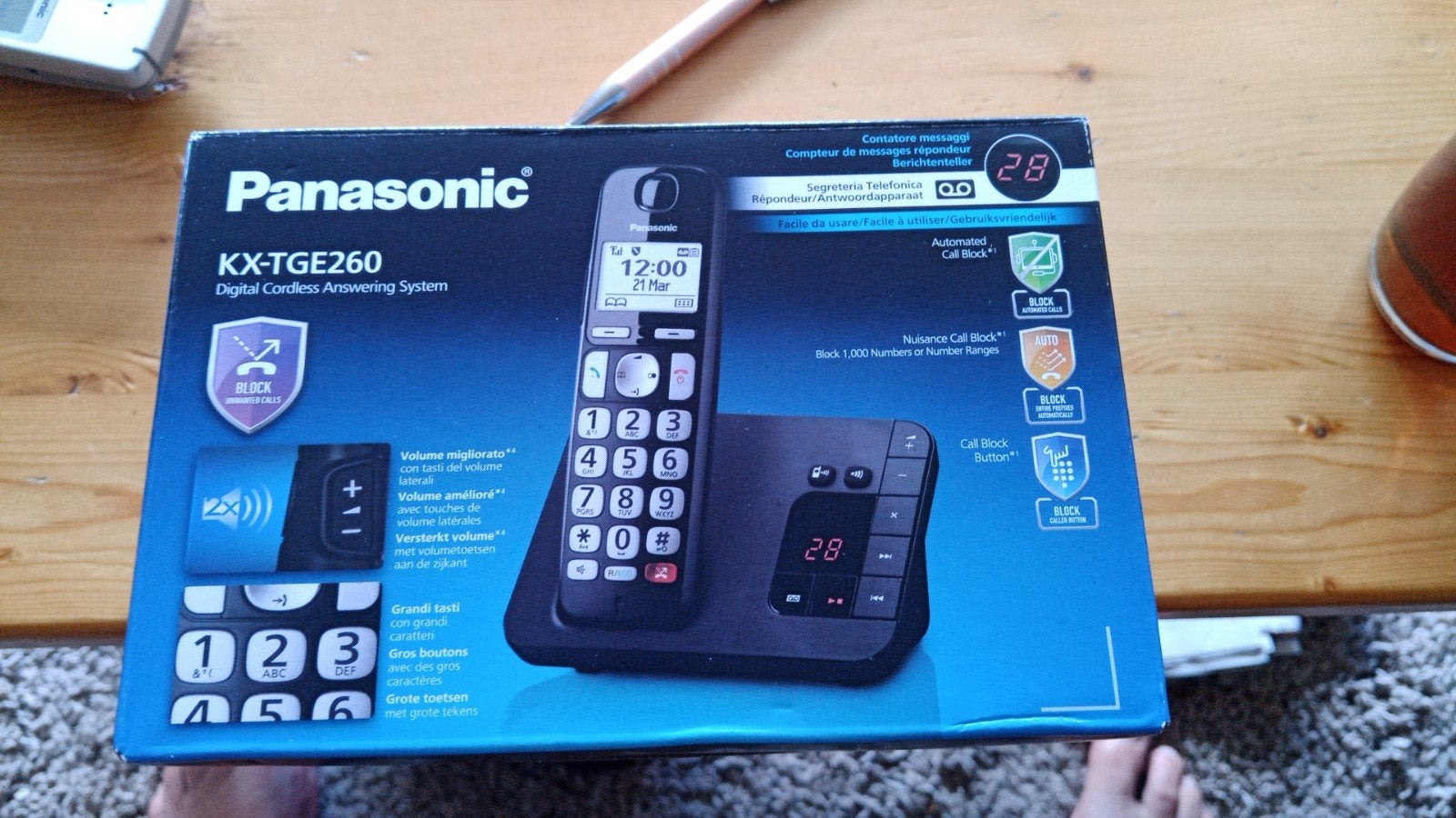 Panasonic KX-TGE260 Draadloze Telefoon met Antwoordapparaat, Ophalen of Verzenden, Zo goed als nieuw, 1 handset