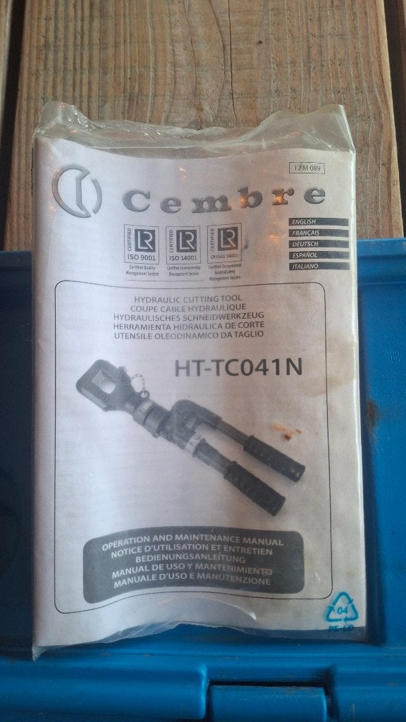 Cembre ht-tc041 N hydraulische kabel schaar knip tang kabel, Auto diversen, ,, Ophalen of Verzenden, Zo goed als nieuw, ,