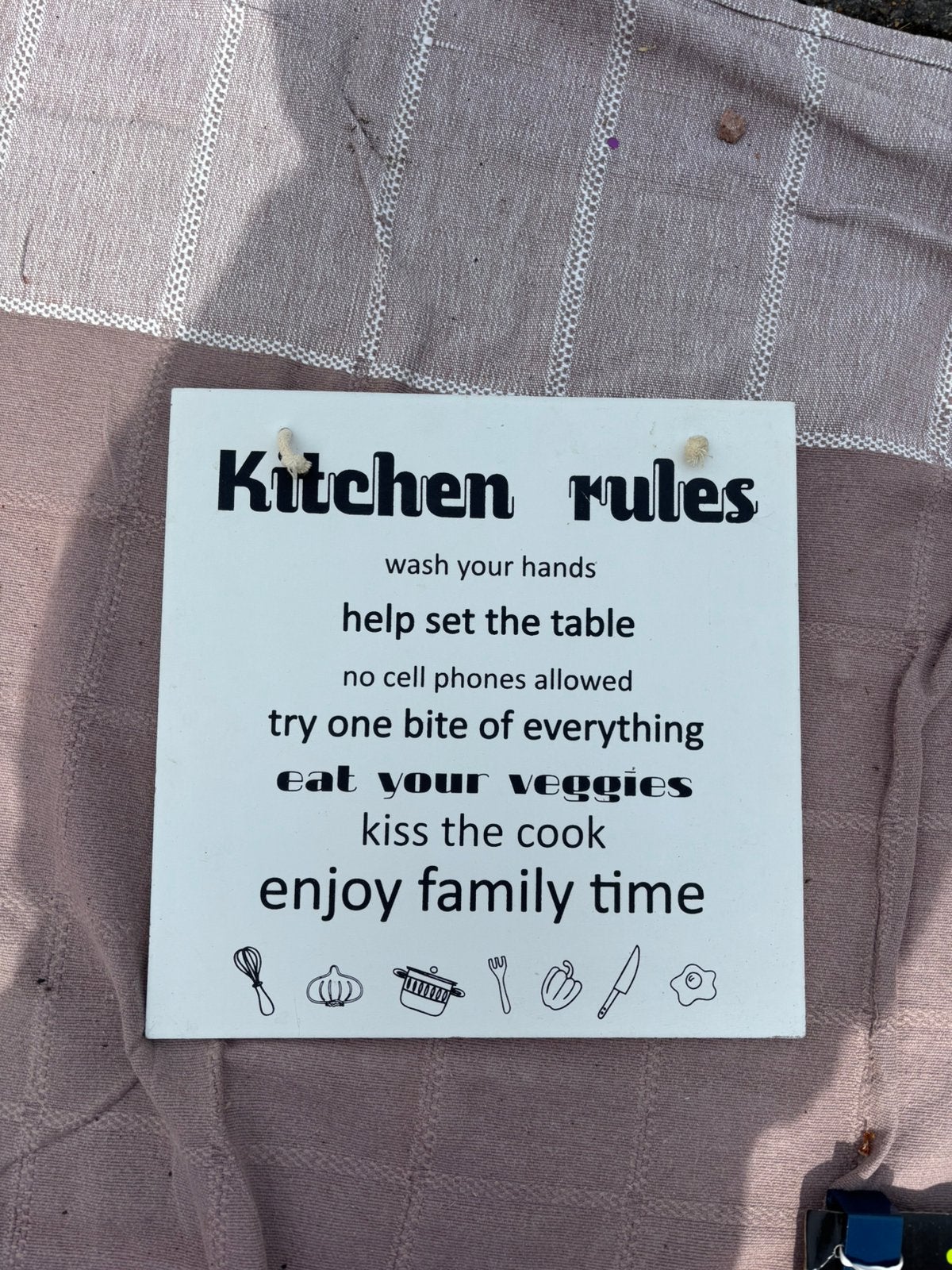 Keuken tekst bord, Ophalen of Verzenden, Zo goed als nieuw