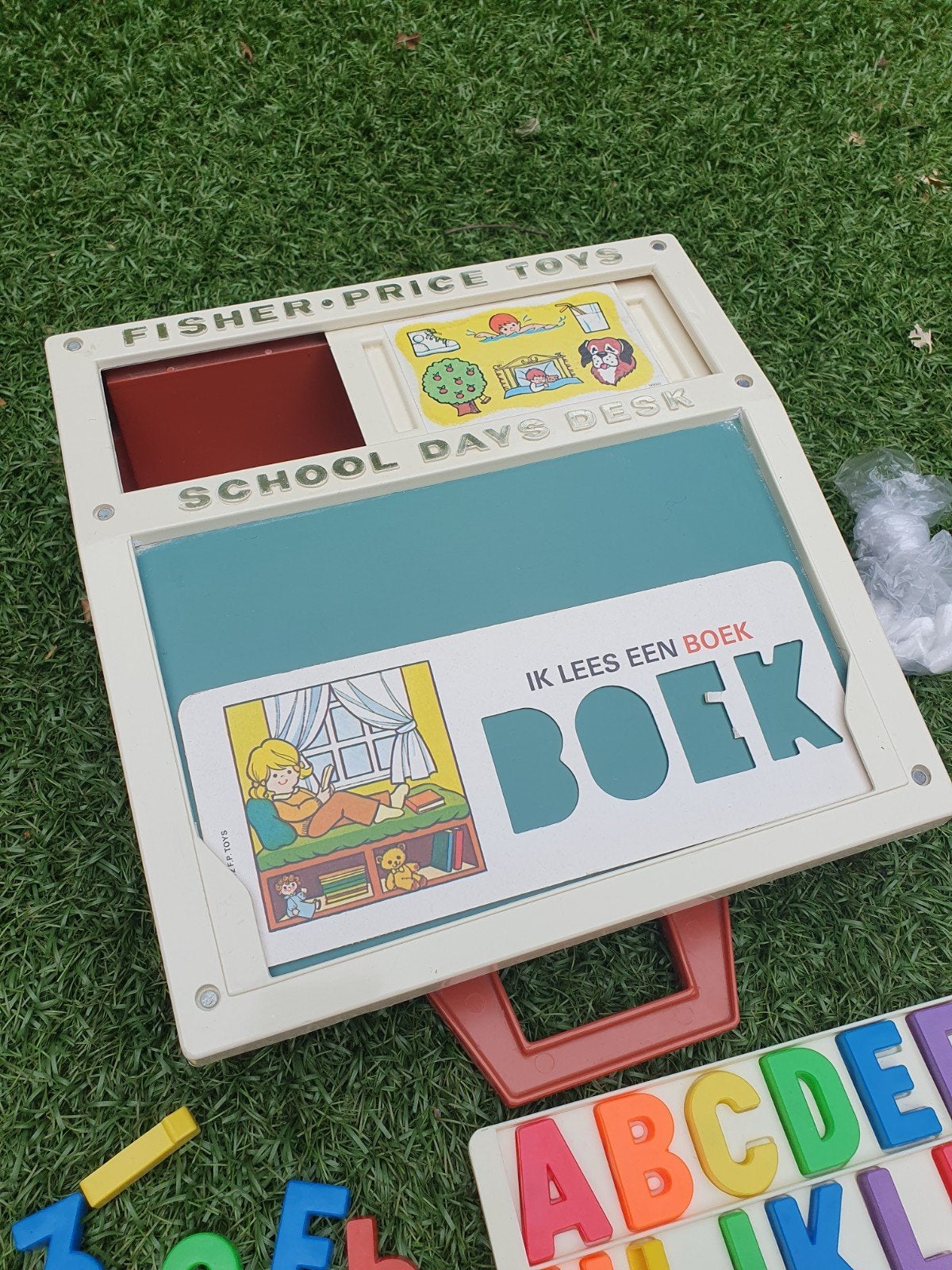 Vintage Fisher Price school days desk, Kinderen en Baby's, Speelgoed | Fisher-Price, Ophalen of Verzenden, Gebruikt, Speelset