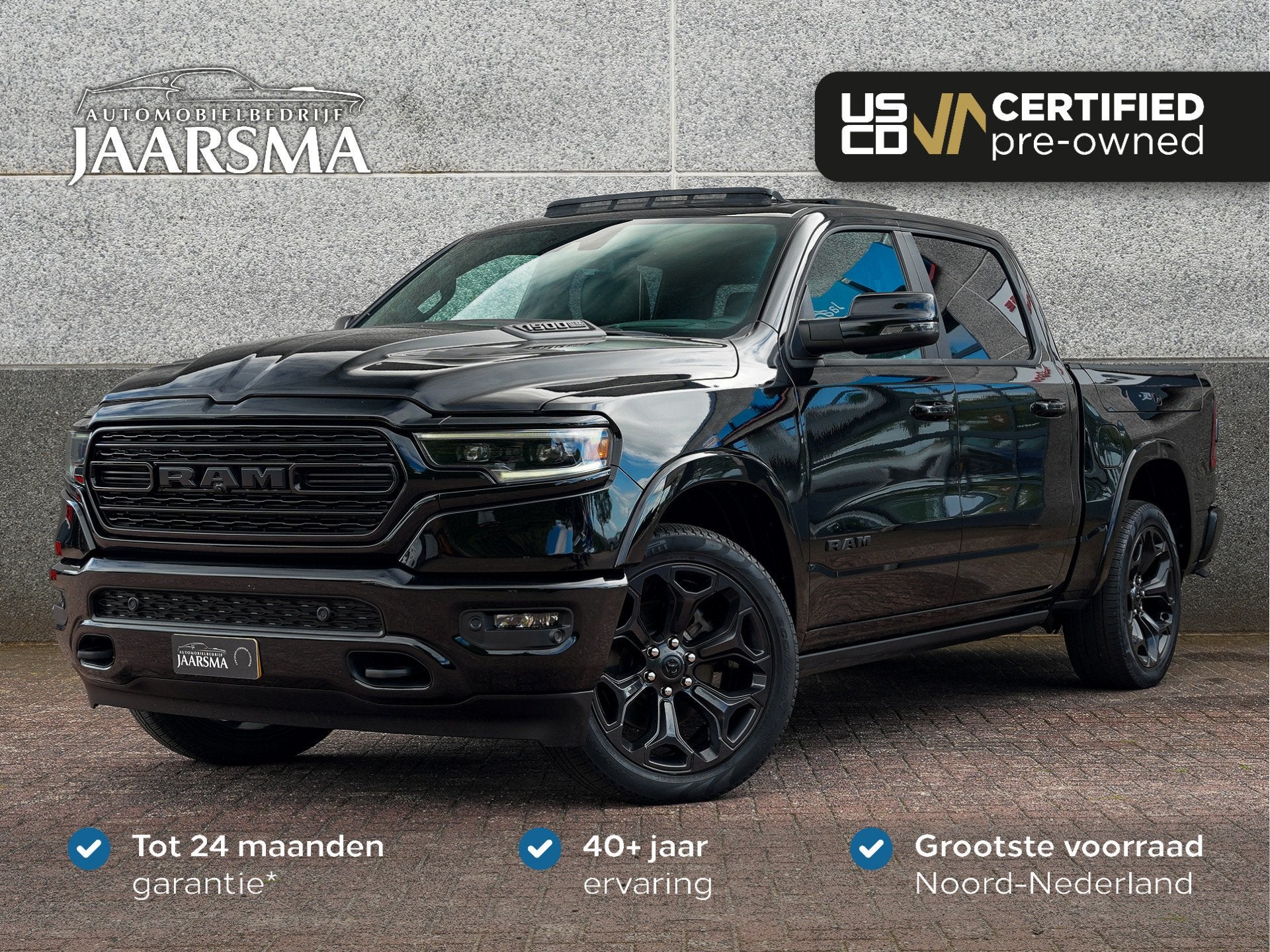 Dodge Ram 1500 5.7L V8 4x4 Crew Cab Limited Night |RAMBox |P, Auto's, Automaat, Gebruikt, 5654 cc, Zwart