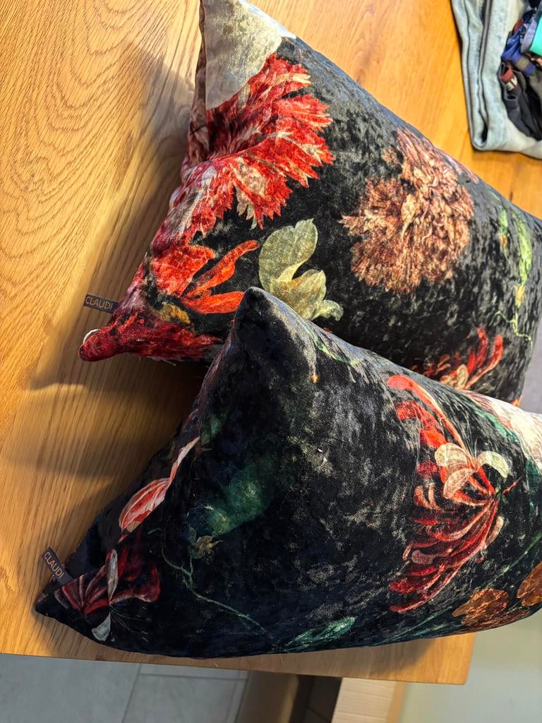 Claudi Sierkussens, Huis en Inrichting, Woonaccessoires | Kussens, Ophalen of Verzenden, Zo goed als nieuw, Groen, Rechthoekig