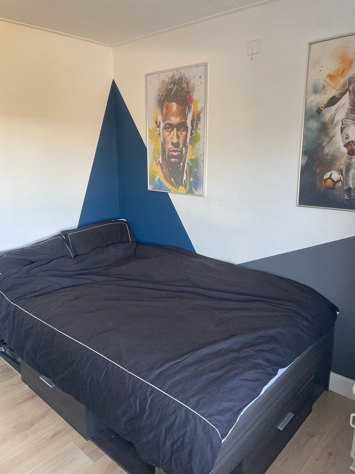 Bed (twijfelaar) met opberglades en lattenbodem (120x200cm), Huis en Inrichting, Slaapkamer | Bedden, Ophalen, Overige materialen