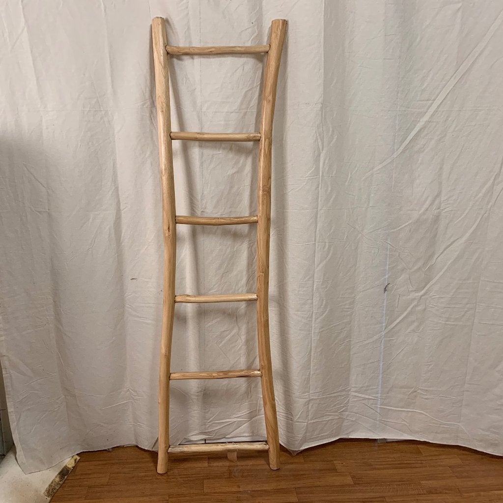 decoratie ladder –teakhout – 180 cm - Gratis bezorgd