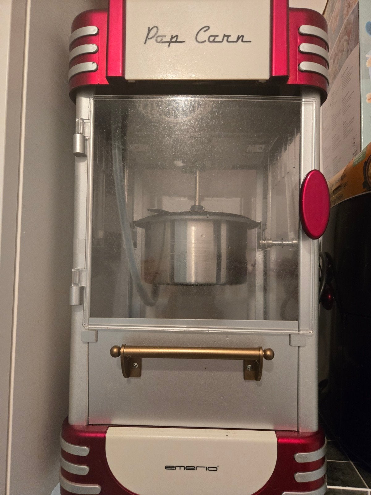Emerio Popcornmachine - Retro Stijl voor Thuisbioscoop, Ophalen of Verzenden