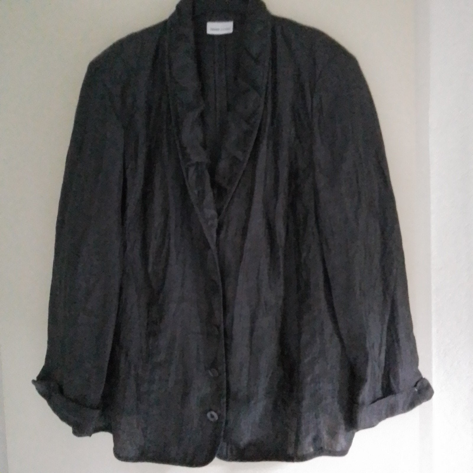 Blouse-jasje mt 50 van Frank Walder. Mooie sjaalkraag., Blouse of Tuniek, Ophalen of Verzenden, Zo goed als nieuw, Grijs