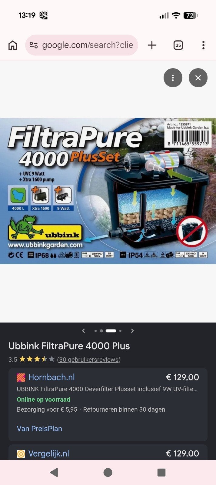 Ubbink filtrapure 4000 oever filter., Ophalen, Gebruikt, Vijverfilter