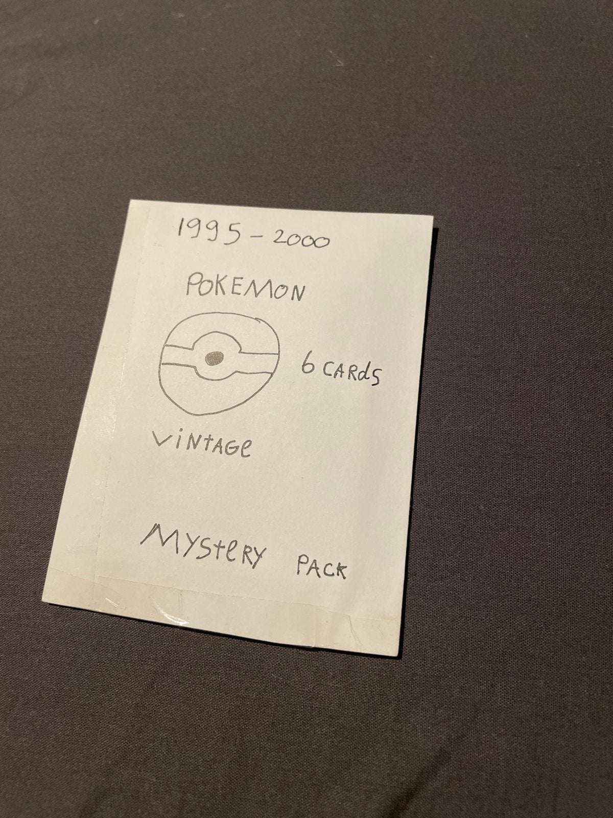 Vintage Pokémon Mystery Pack 1995-2000 - 6 kaarten, Ophalen of Verzenden, Gebruikt, Overige typen