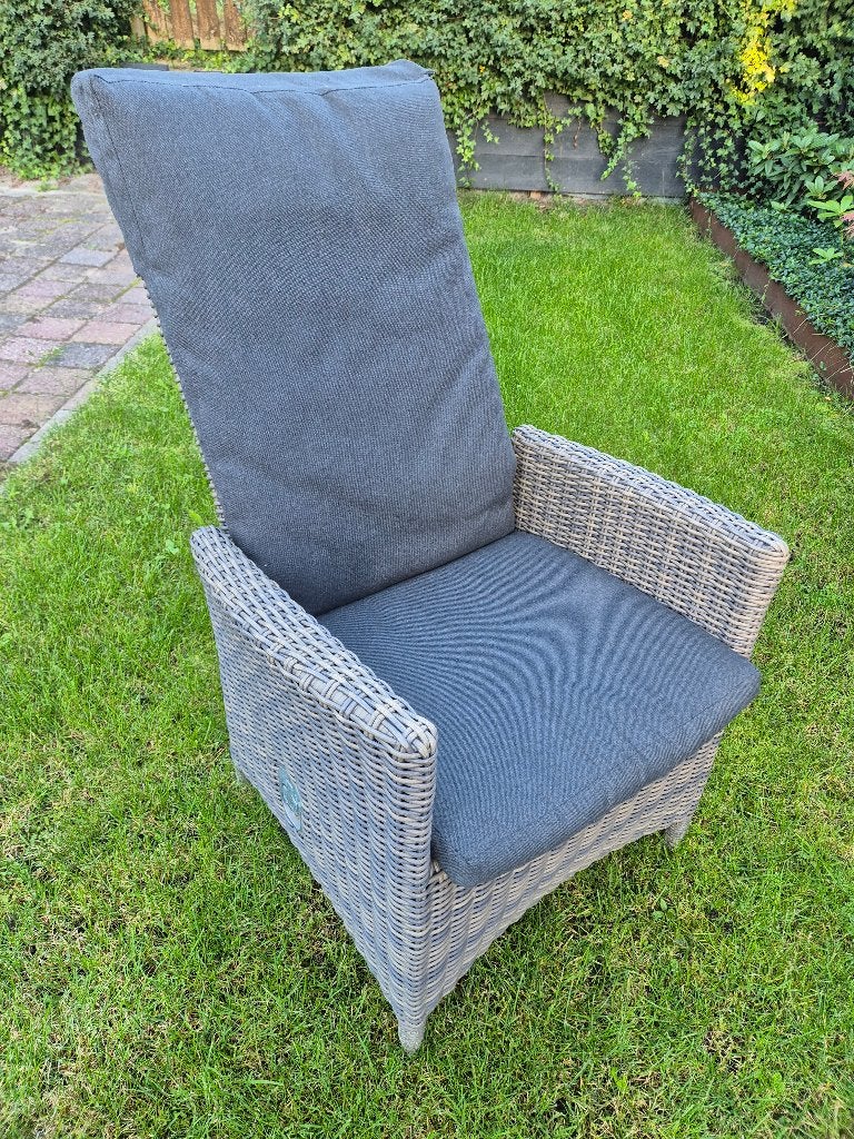 Pure collection tuinstoel 6x, Ophalen, Gebruikt, Kunststof, Verstelbaar
