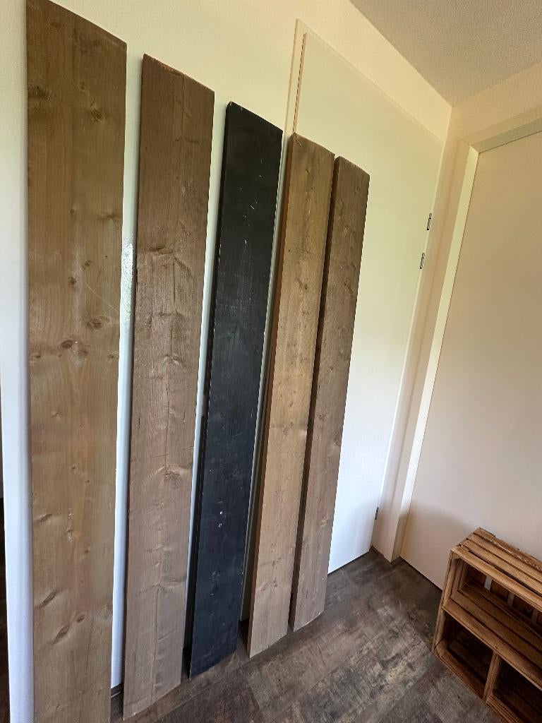 Geïmpregneerde steigerplanken - GRATIS - 5 stuks, Doe-het-zelf en Verbouw, Hout en Planken, Gebruikt, 25 tot 50 mm, 200 tot 250 cm