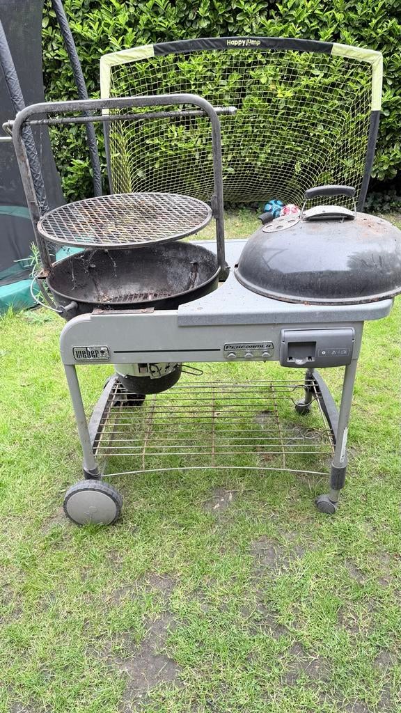 Weber Performer Deluxe GBS 57 cm Zwart + Santa Maria rooster, Tuin en Terras, Ophalen, Gebruikt