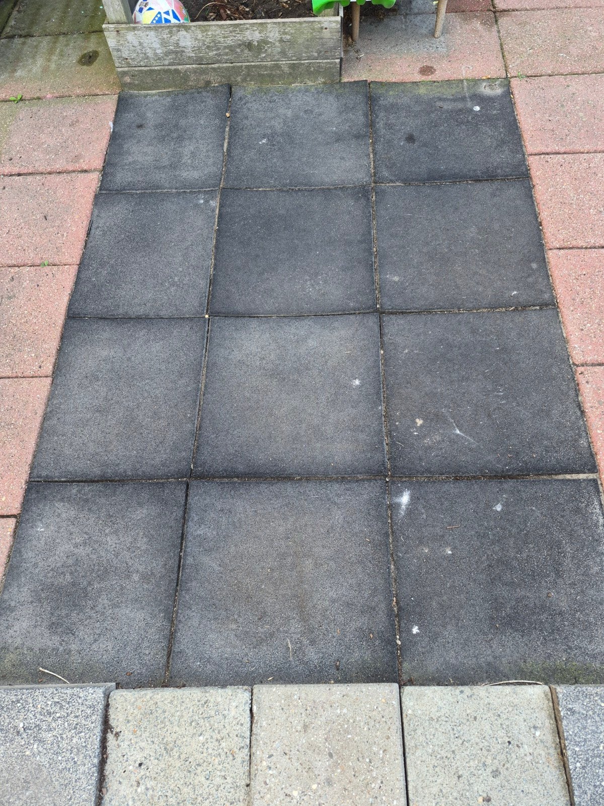 rubberen tegels, Tuin en Terras, Tegels en Klinkers, Ophalen, Gebruikt, Rubber, Overige typen