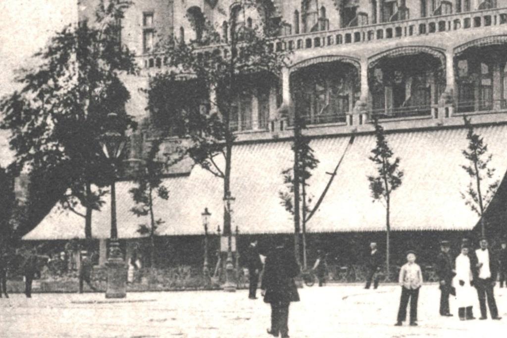 700065 Amsterdam American Hotel 1904 Postzegel Afgeweekt, Ophalen of Verzenden, Voor 1920, Gelopen, Noord-Holland