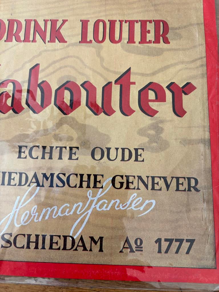 Vintage reclame print Kabouter Jenever Herman Jansen, Ophalen