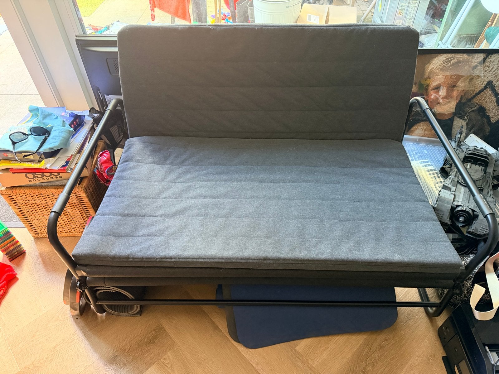 IKEA Hammarn slaapbank, Ophalen, Tweepersoons, 140 cm, Zo goed als nieuw