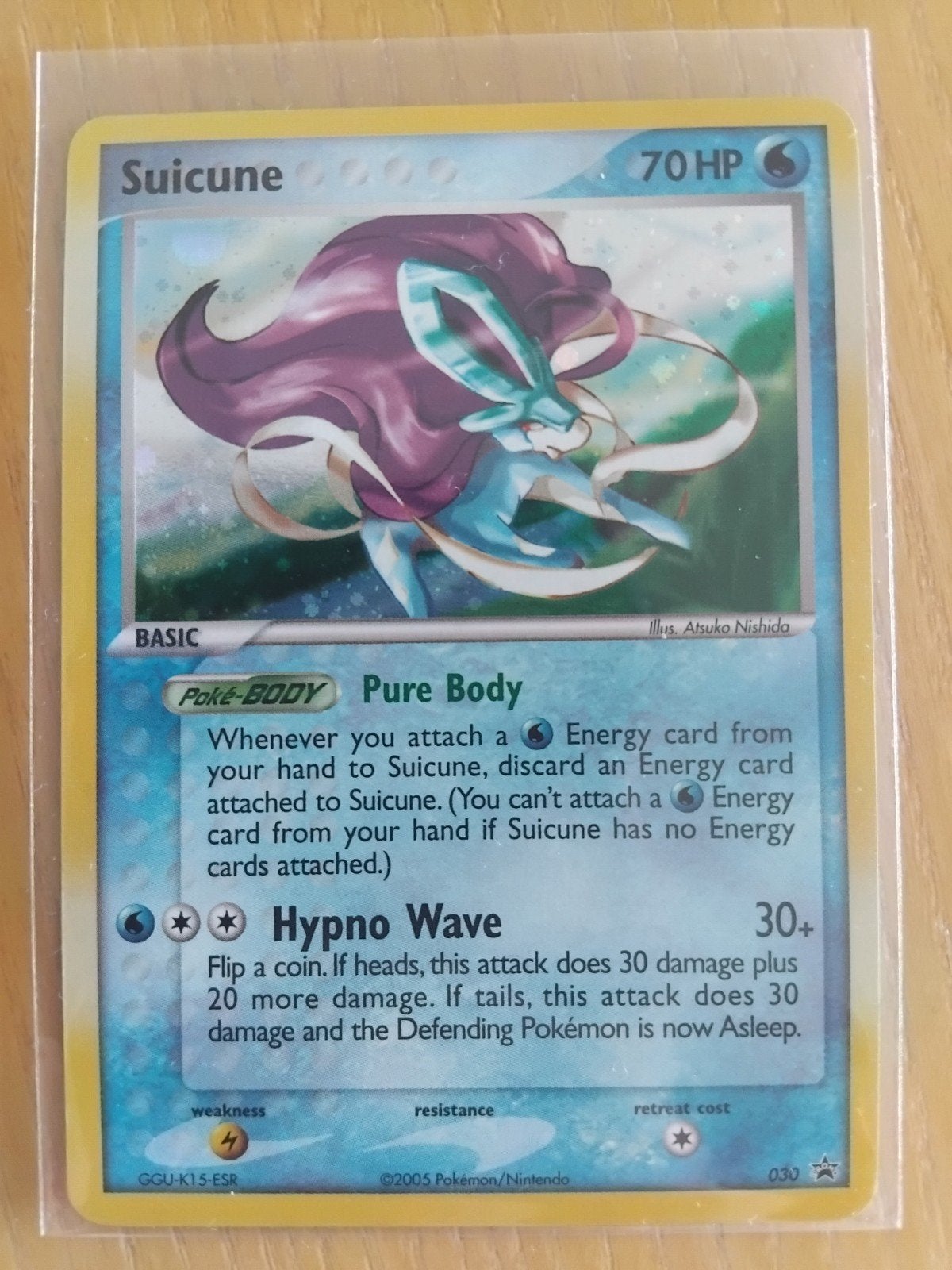 Suicune Promo Pokémon Kaart, Ophalen of Verzenden, Zo goed als nieuw, Losse kaart, Foil