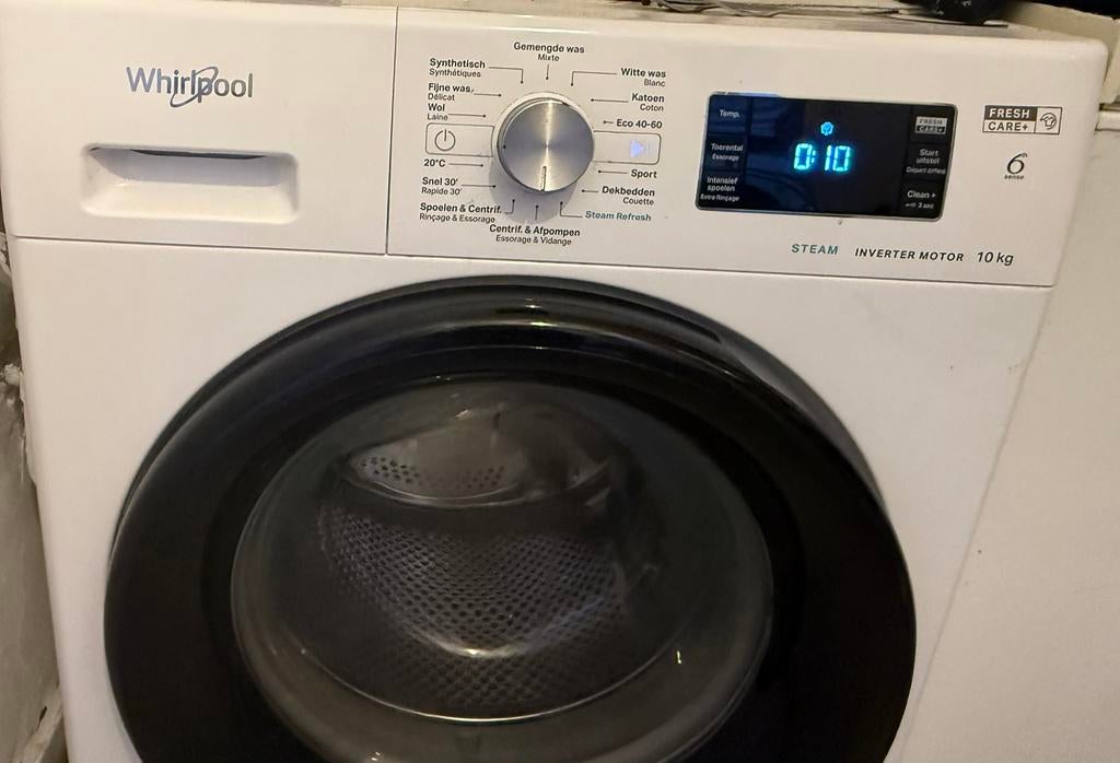 wasmachine zo goed als nieuwe 10 kg en a klaas, Witgoed en Apparatuur, Wasmachines, Ophalen, Zo goed als nieuw, 1200 tot 1600 toeren