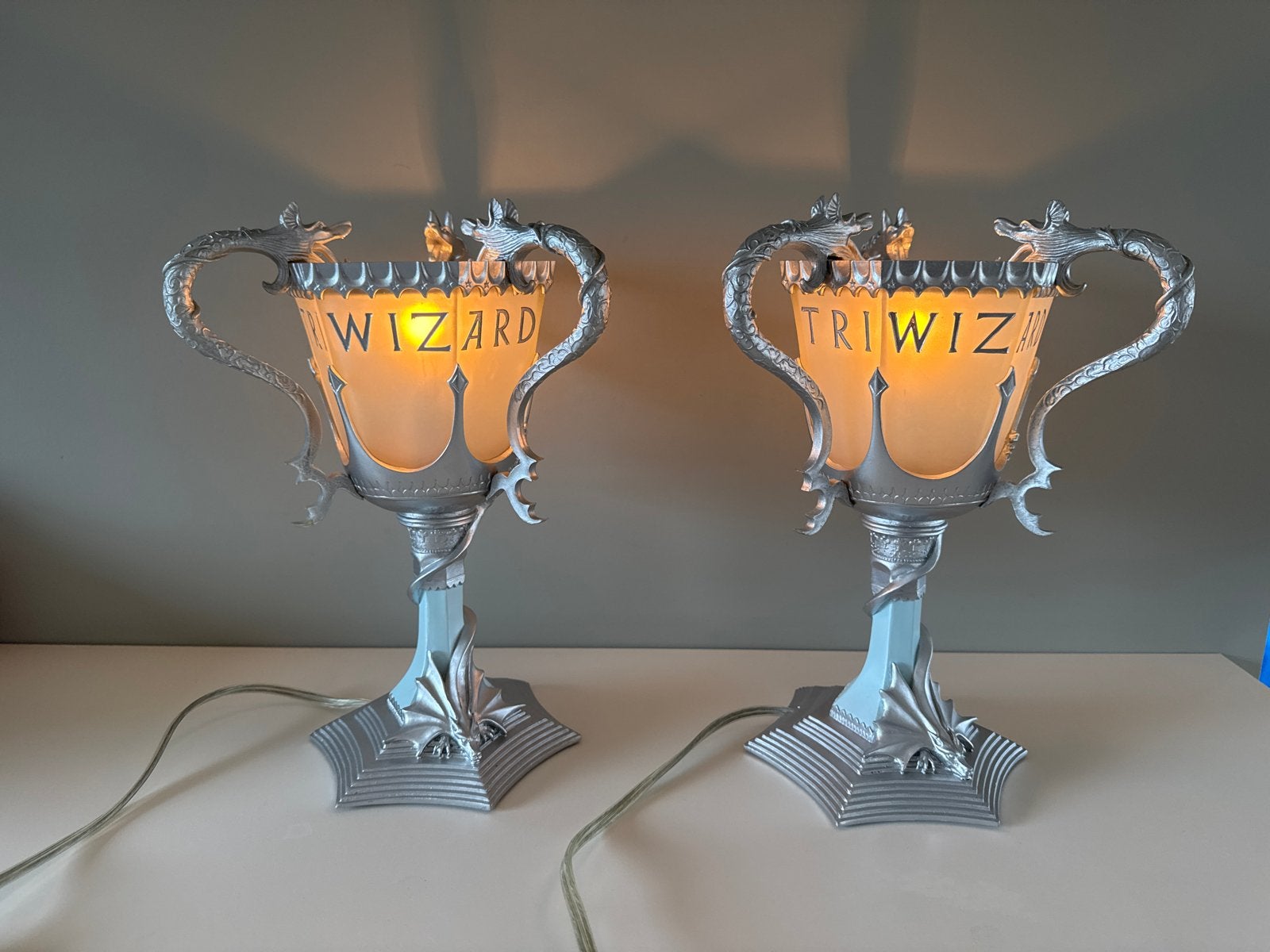 Harry Potter Triwizard Cup Lampen (Set van 2), Ophalen of Verzenden, Zo goed als nieuw