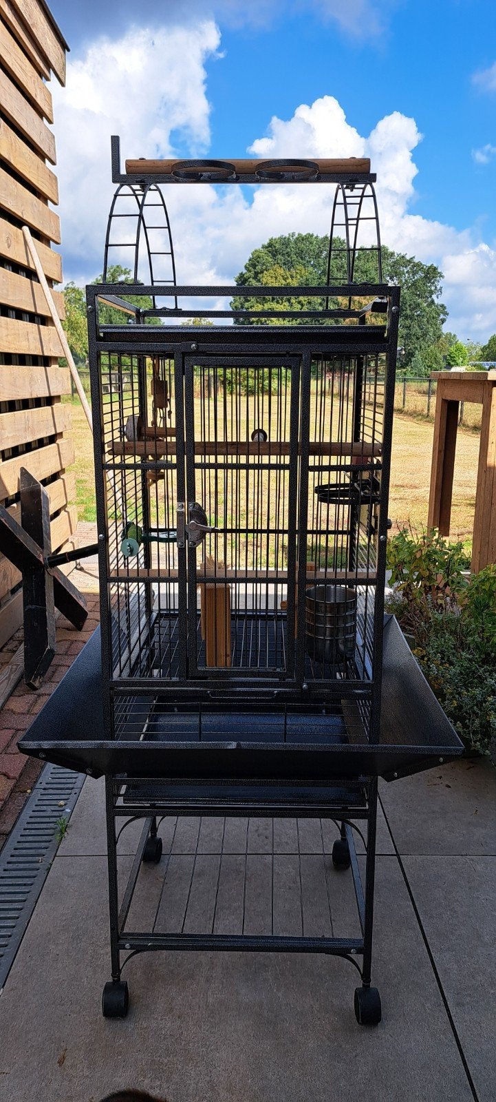 Vogelkooi voor kromsnavels, Ophalen, Gebruikt, Metaal, Vogelkooi
