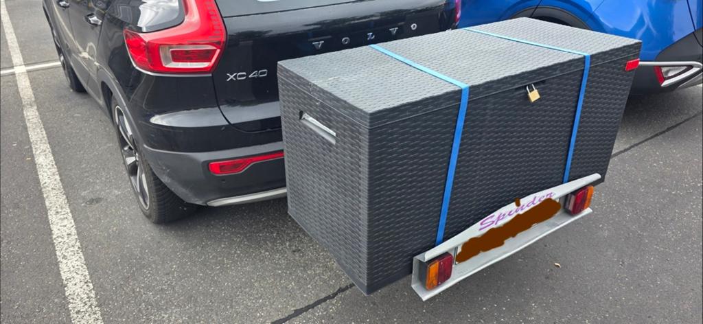 Trekhaakkoffer Bagagebox, Auto diversen, Dakkoffers, Ophalen of Verzenden, Zo goed als nieuw