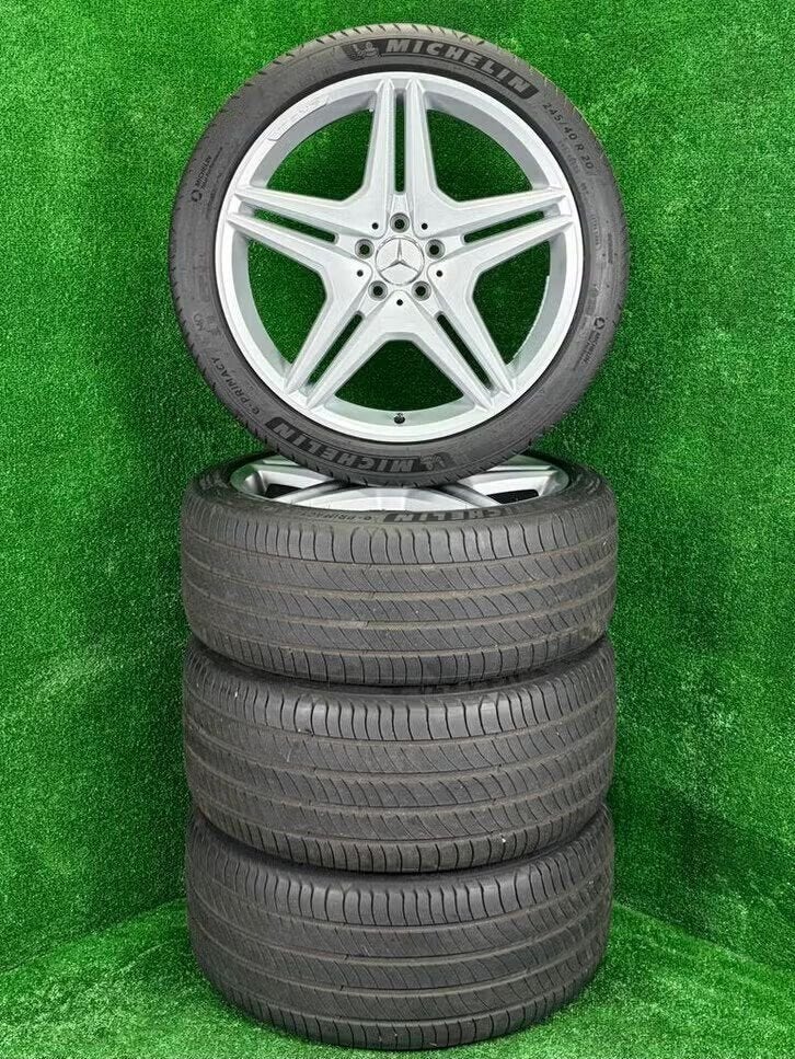 Originele 20 inch mercedes AMG velgen banden S-klasse W221, Gebruikt, 275 mm, Banden en Velgen, Germany
