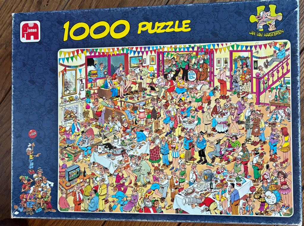 Fijne verjaardag 1000 JvH kopen of ruilen, Hobby en Vrije tijd, Denksport en Puzzels, Ophalen of Verzenden, 500 t/m 1500 stukjes