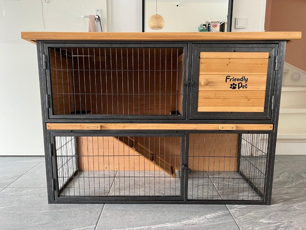 Grote en leuke konijnenkooi/cavia kooi met accessoires, Ophalen, Kooi, 60 tot 90 cm, Cavia
