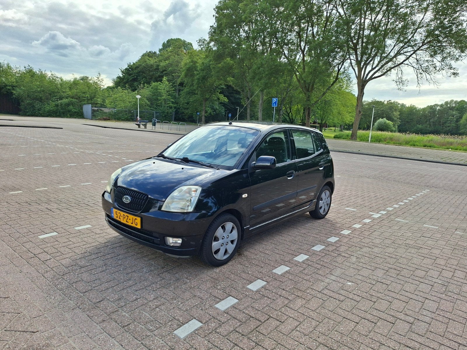 Kia Picanto 1.0 2005 Zwart APK tot 23-01-2027, Auto's, Kia, Bedrijf, Picanto, ABS, Airbags, Bluetooth, Centrale vergrendeling