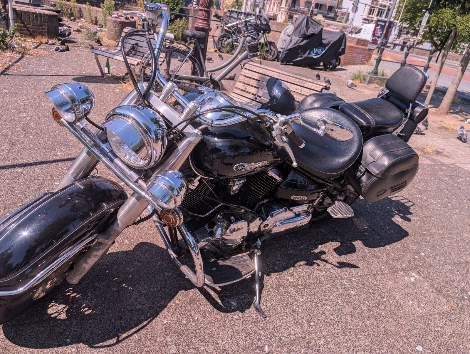 Yamaha Dragstar 1100 Custom Chopper - Inclusief motorhoes, Motoren, Motoren | Yamaha, 2 cilinders, Chopper