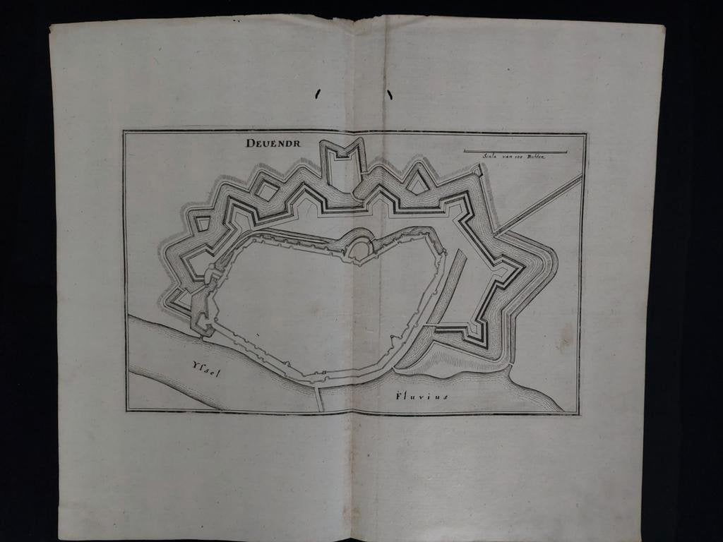 31 / De stad Deventer - Gravure uit 1659 van C. Merian, Antiek en Kunst, Ophalen of Verzenden