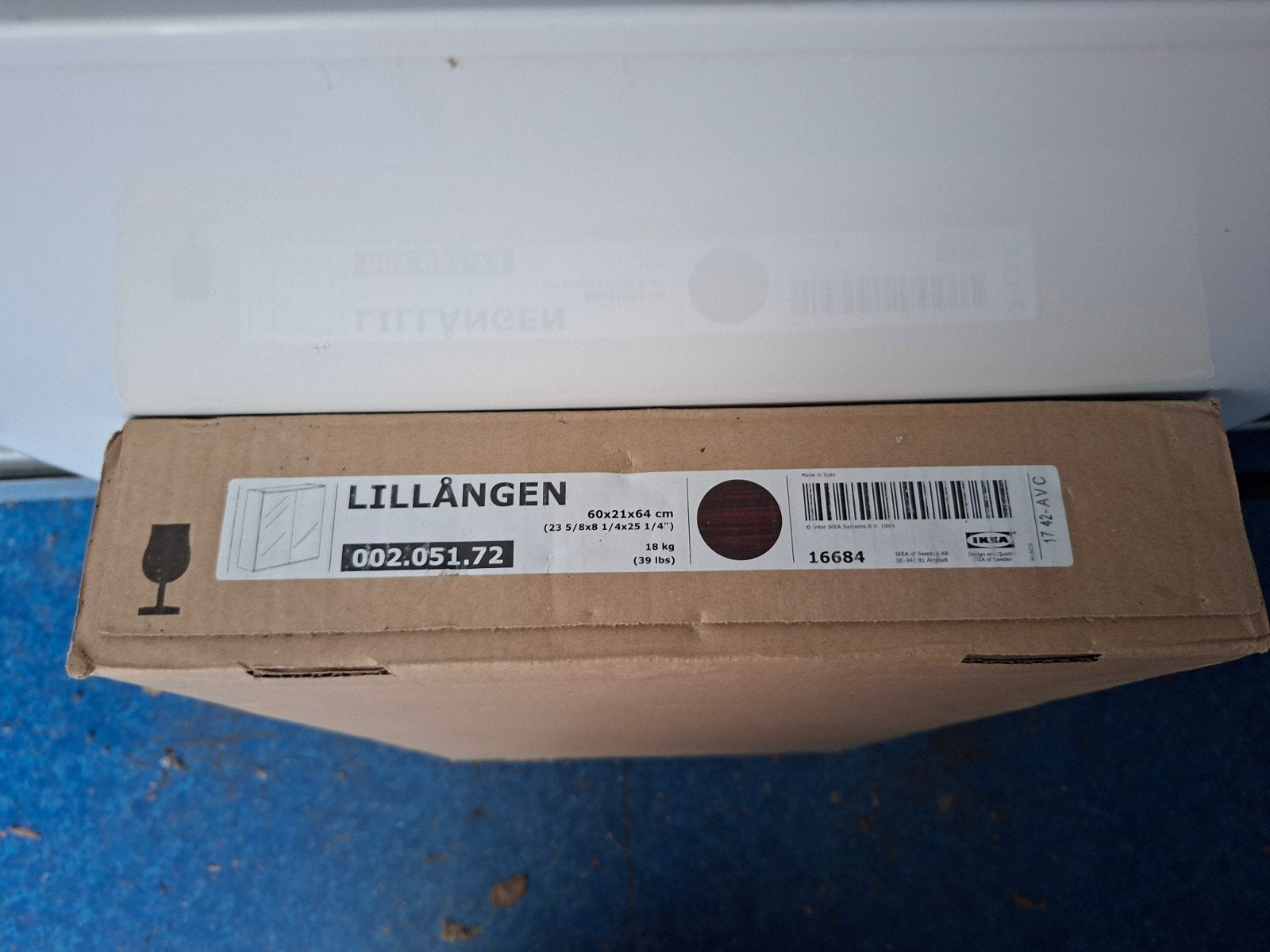 Lillången 2-deurs spiegelkast wengé, nieuw in doos, Ophalen