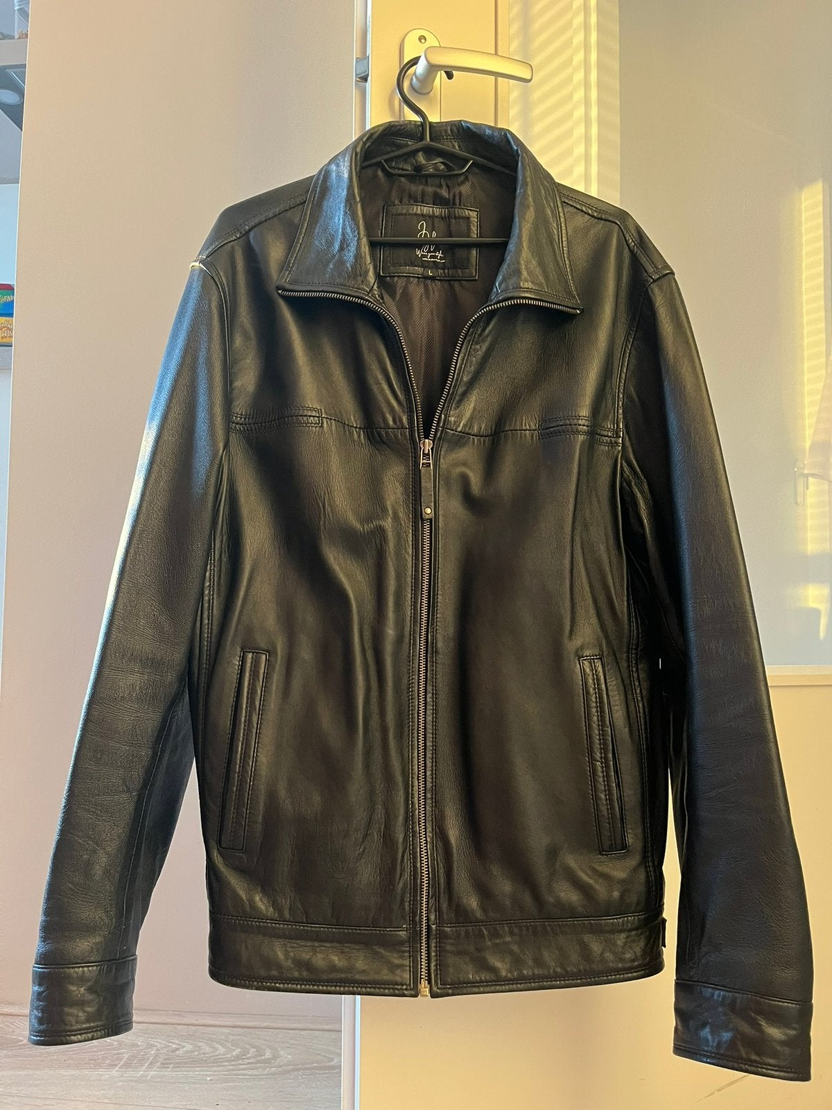 Luxe leren jas – Full-Grain Kappa Leather, Ophalen of Verzenden, Zo goed als nieuw, Maat 52/54 (L), Zwart