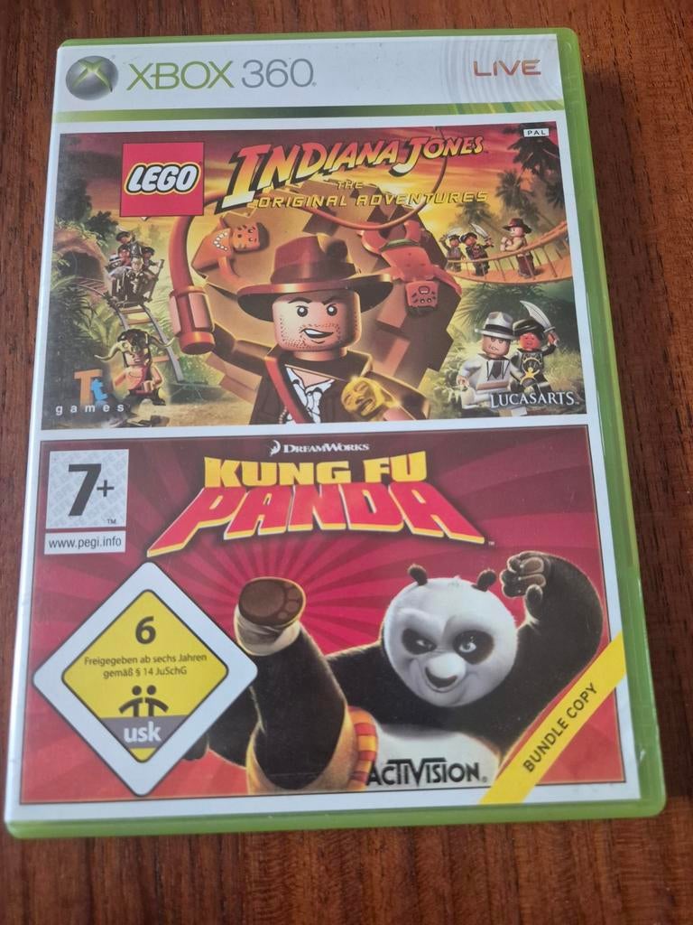 LEGO Indiana Jones & Kung Fu Panda Xbox 360, Avontuur en Actie, Gebruikt, 1 speler, Ophalen of Verzenden