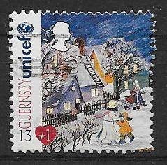 Guernsey 1995   Unicef / Kerst   684, Ophalen of Verzenden, Gestempeld