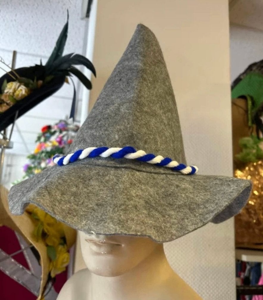 Grijze vilten hoed met veren - Tiroler stijl, Overige maten, Ophalen of Verzenden, Accessoires, Overige thema's
