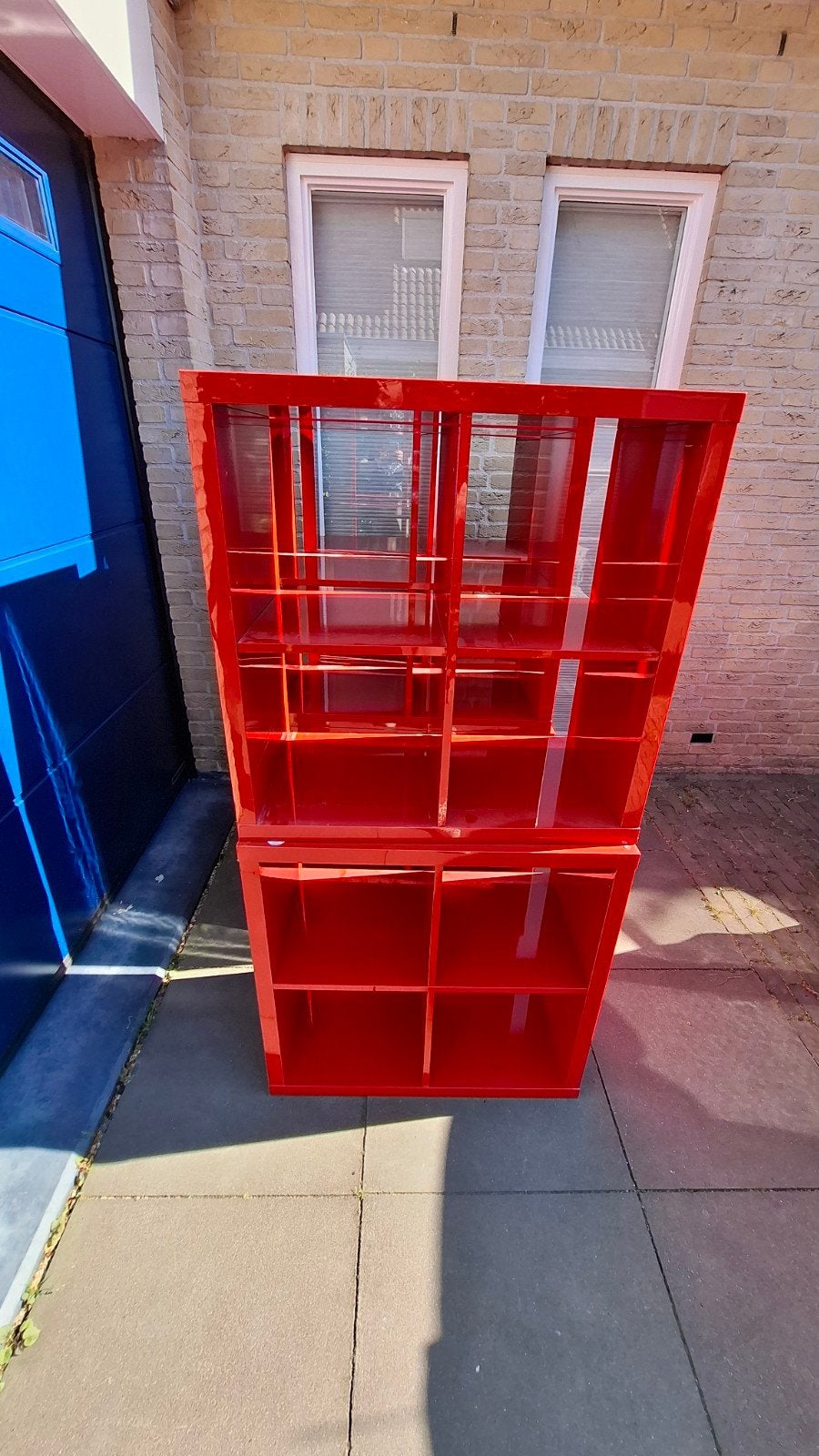 Kallax 4 vaks brandweerrood 8 stuks, Ophalen, 25 tot 50 cm