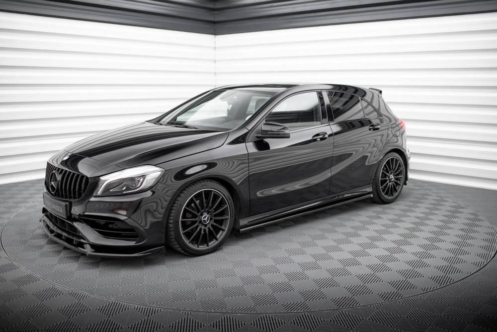 Voorlip sideskirt diffuser spoiler - A-Klasse AMG-Line W176, Ophalen of Verzenden