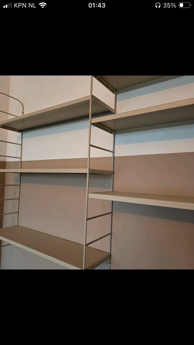 Jysk Vandrup wandplank met 6 schappen beige, Ophalen, Zo goed als nieuw