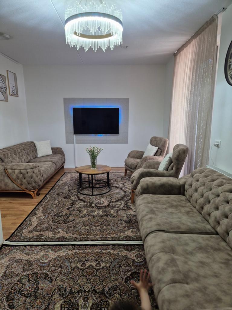 Stijlvolle 4-delige bankstel met fauteuils , (Turkse bank), Gebruikt, 75 tot 100 cm, Ophalen of Verzenden, Rechte bank