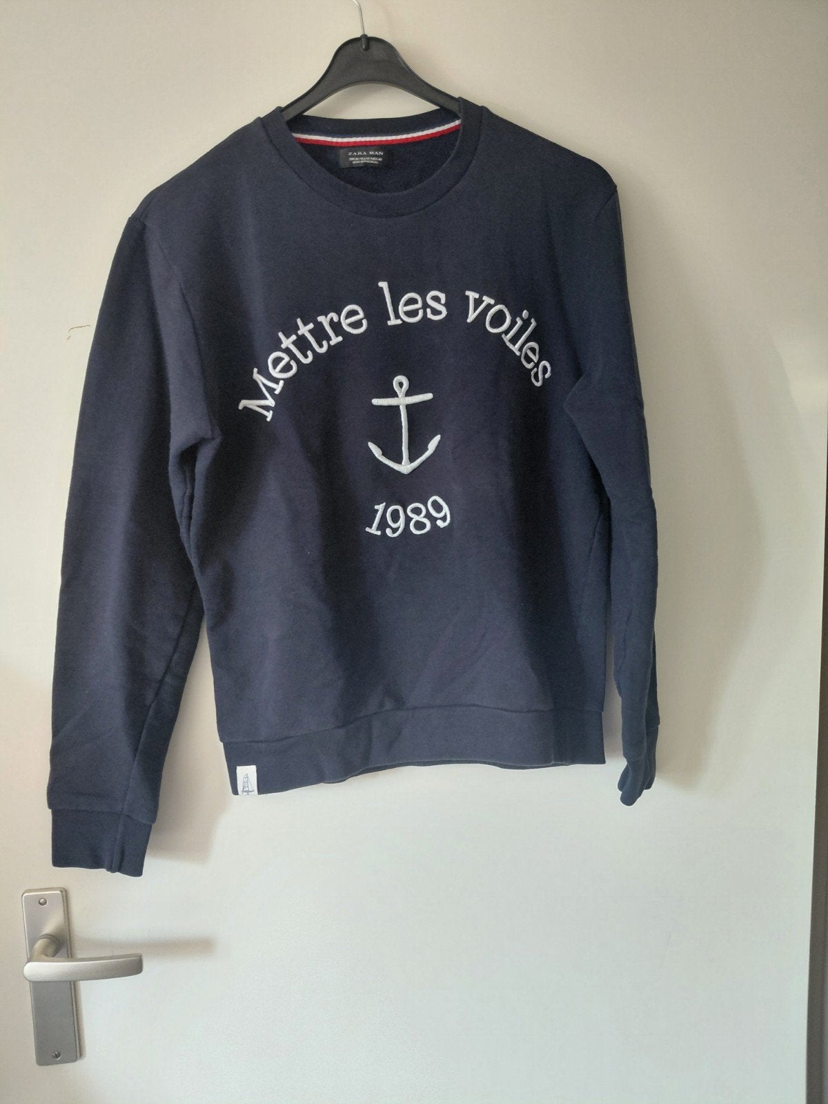 Zara Man sweater met ankerprint - Maat M, Kleding | Heren, Ophalen of Verzenden, Zo goed als nieuw, Zara Man, Maat 48/50 (M)
