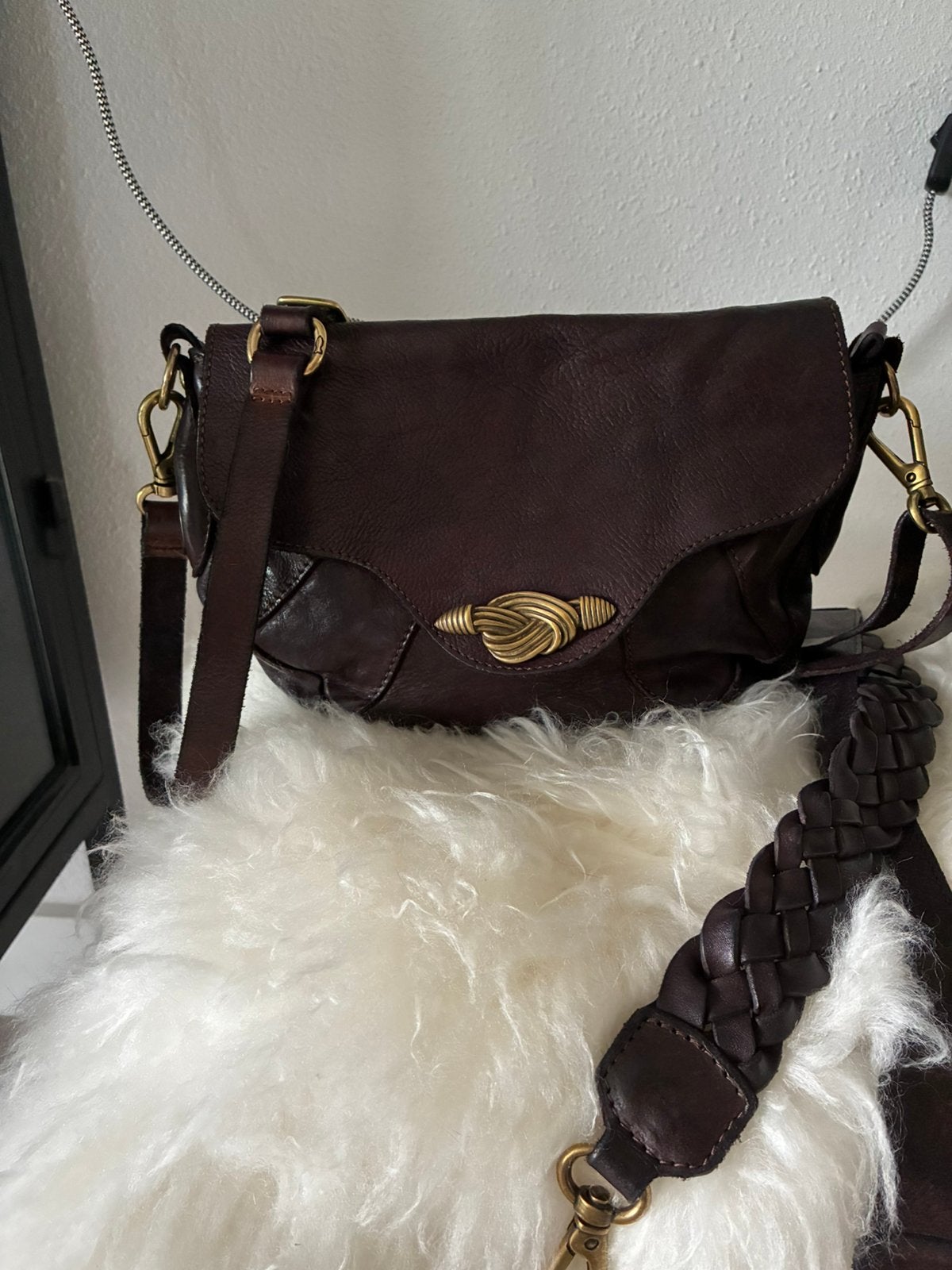 Prachtige Campomaggi tas met extra hengsel, Verzenden, Zo goed als nieuw, Bruin