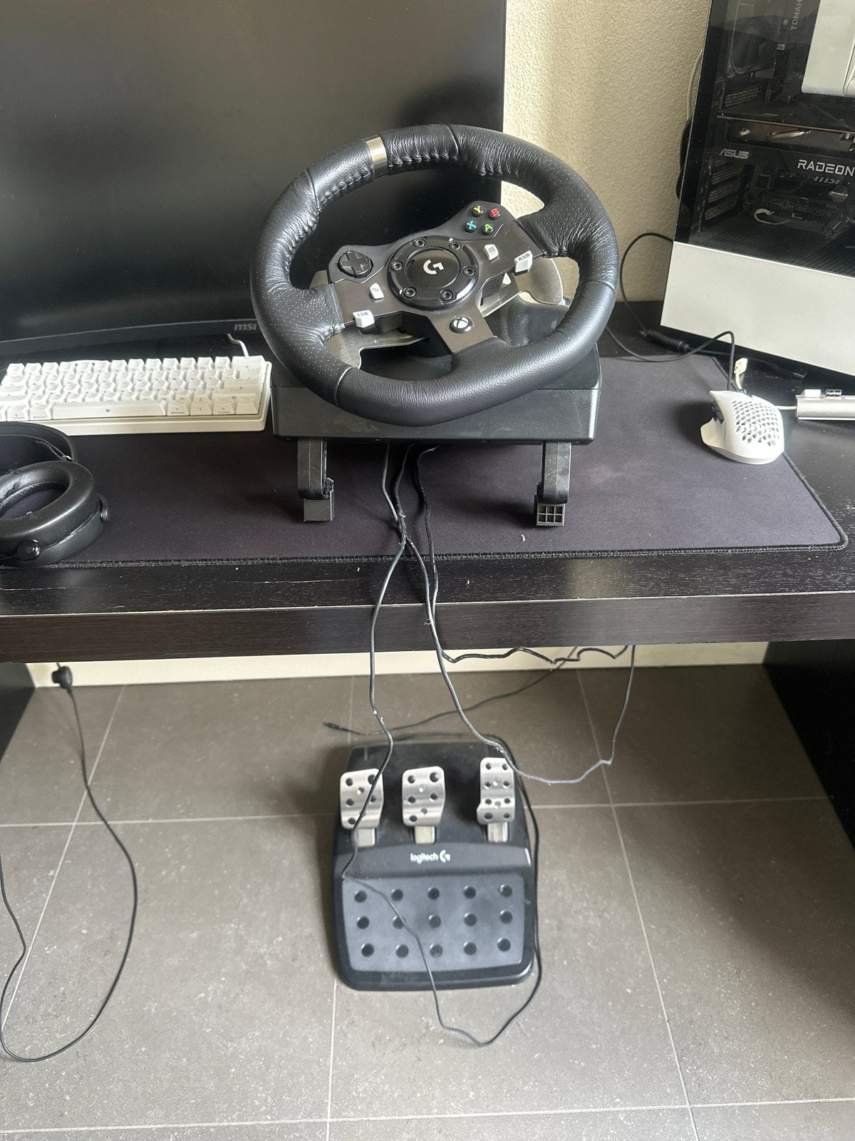 Logitech G920 Driving Force racestuur met pedalen, Ophalen of Verzenden, Overige merken, Gebruikt