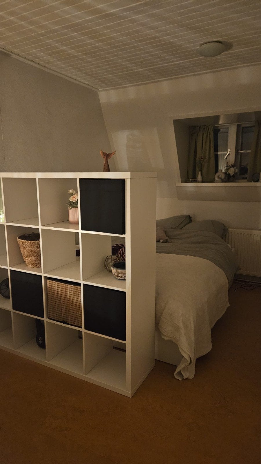 Witte vakkenkast / roomdivider kallax ikea 4x4, Ophalen, Gebruikt, 150 tot 200 cm, 25 tot 50 cm