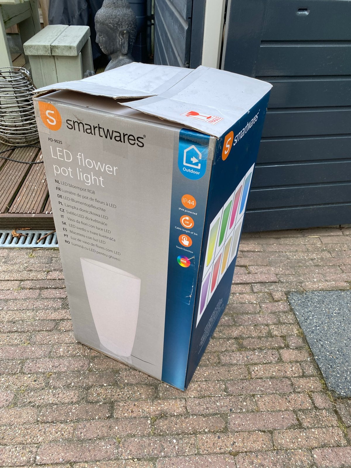 Smartwares LED bloempot RGB - Lichtgevende vaas, Ophalen, Kunststof, Geschikt voor buiten, Meerkleurig